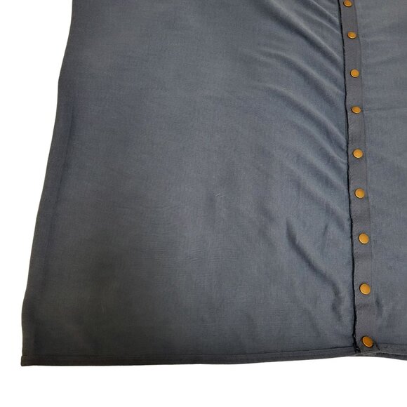 42 Pops Women Blue Neck Infinity Scarf Convertible Brass Snaps Women's One Size - Picture 8 of 14